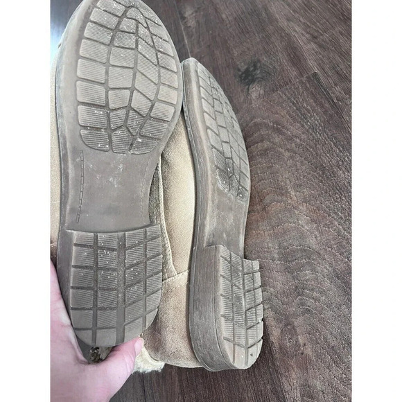 CLIFFS Womens Boots Brown Lace Suede 8.5 Outdoor Minimalist Tan Knit Ankle - Picture 6 of 6